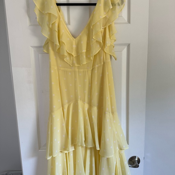 Wayf Light Yellow Ruffled Dress - Picture 2 of 3